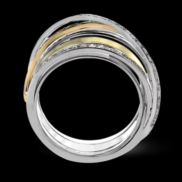 New 925 Silver Three Color Diamond 💍 Ring - Picture 5 of 6